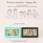 LED Digital Clock Digital Alarm Clock Battery Operated Small Desk Clocks with Smart Night Light Date Indoor Temperature LCD Electronic Clock for Bedroom  Electronic Digital Screen Desktop Clock for Home Office Backlight Snooze Desk Clocks Stevvex