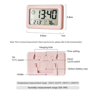 LED Digital Clock Digital Alarm Clock Battery Operated Small Desk Clocks with Smart Night Light Date Indoor Temperature LCD Electronic Clock for Bedroom  Electronic Digital Screen Desktop Clock for Home Office Backlight Snooze Desk Clocks Stevvex