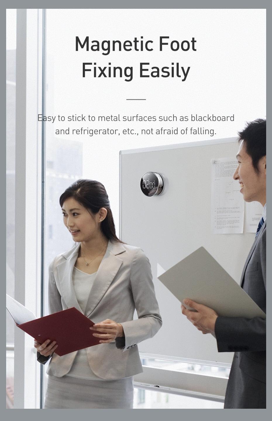 LED Magnetic Digital Timer For Kitchen Cooking Countdown Alarm Clock Digital Kitchen Timer, Large Magnetic LED Countdown Timer with Constant Light Function for classrooms 3-Level Volume Quiet Egg Timer for Children  Electronic Cooking Countdown Timer Stevvex