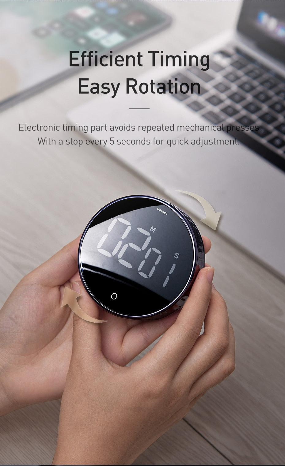 LED Magnetic Digital Timer For Kitchen Cooking Countdown Alarm Clock Digital Kitchen Timer, Large Magnetic LED Countdown Timer with Constant Light Function for classrooms 3-Level Volume Quiet Egg Timer for Children  Electronic Cooking Countdown Timer Stevvex