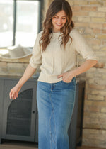 Lee A-Line Raw Hem Maxi Skirt