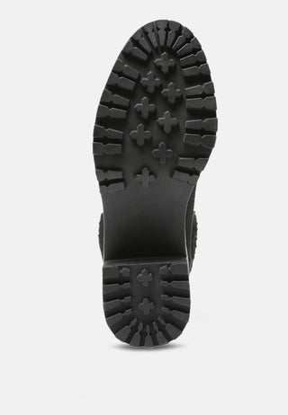 Leonna Cushion Collared Lace-Up Boots