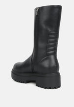 Lewisa Panelled Lug Sole Boots