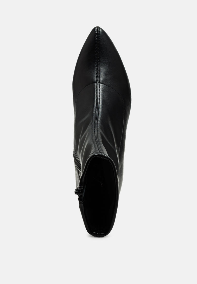 Leylah Mid Heel Stiletto Ankle Boots