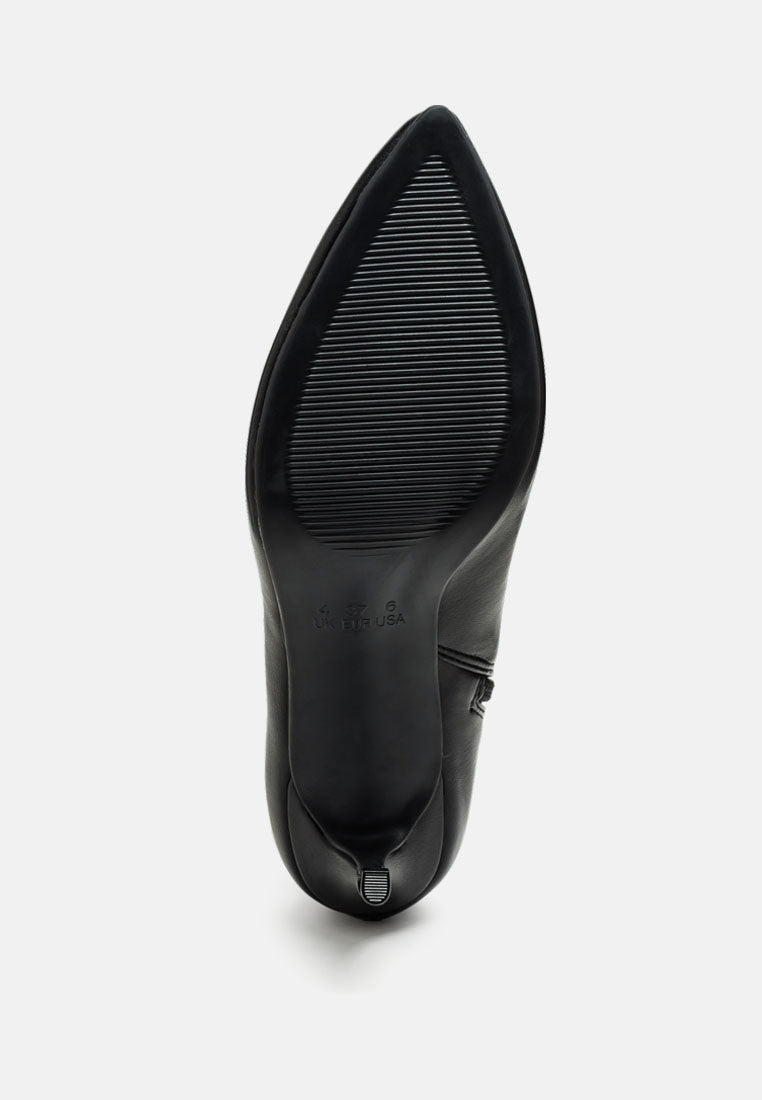 Leylah Mid Heel Stiletto Ankle Boots