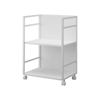 Two-Tier Hideaway Storage Cart (24" H)  - Steel - By Baano