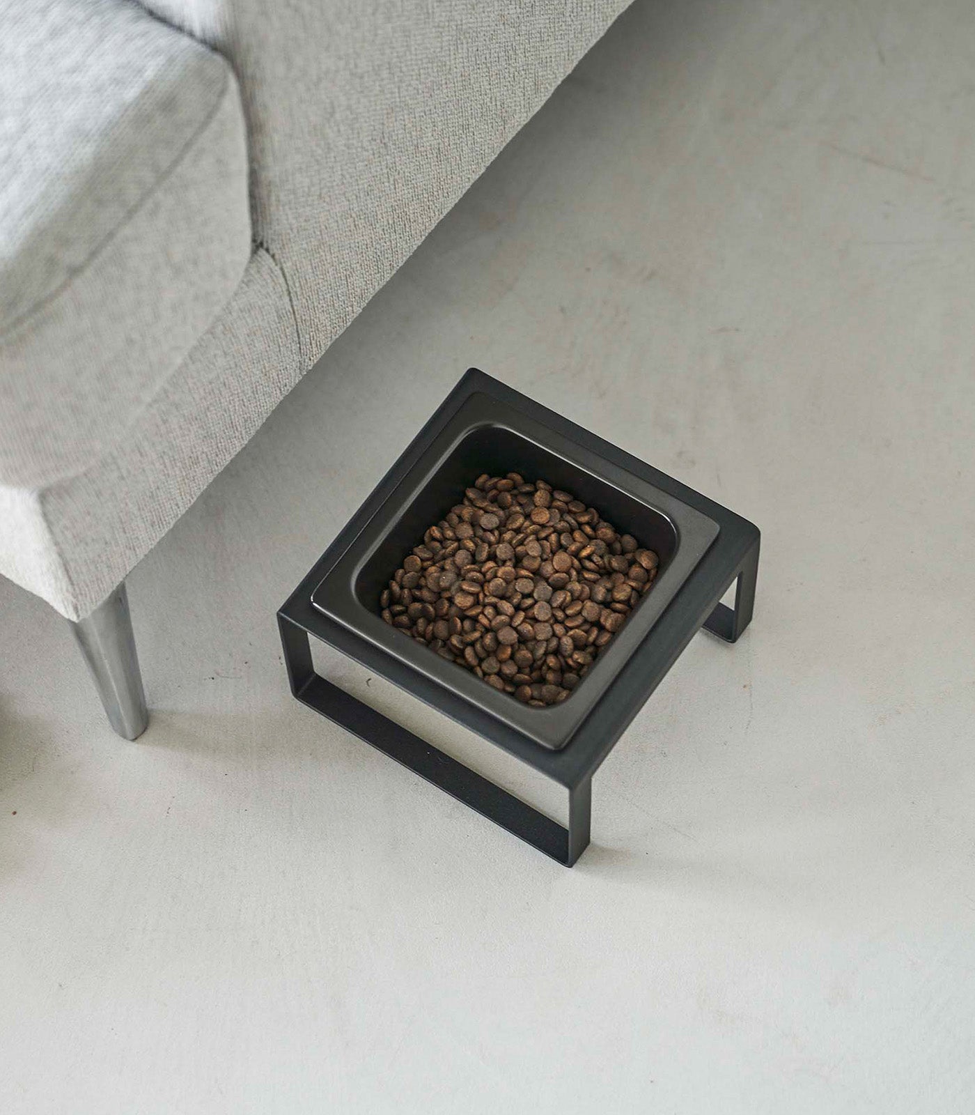 Single Pet Food Bowl - Tall - Steel + Ceramic