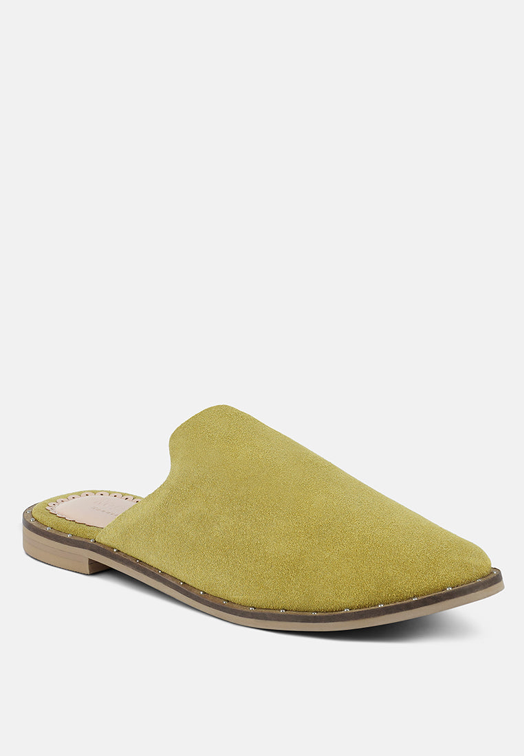 Lia Handcrafted Canvas Mules