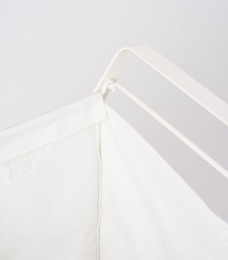 Laundry Hamper with Cotton Liner - Two Sizes - Steel + Cotton - By Baano