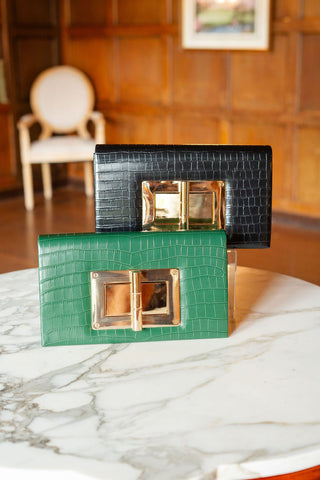 Lillian Croc Clutch