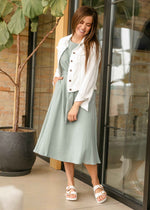 Lily Gauze Belted Midi Dress - Glamourous Grace