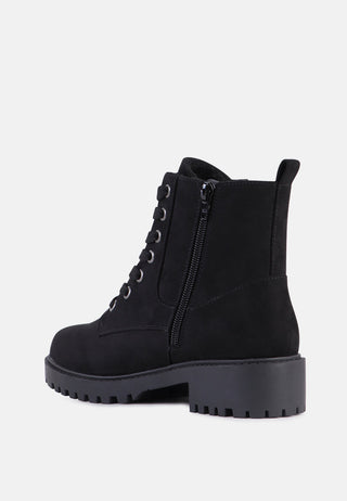 lina wide fit lace-up boots with side zipper