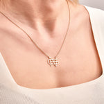 Linda Name Logo Necklace - 14K Gold