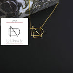 Linda Name Logo Necklace - 14K Gold