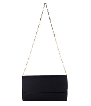 Avery Clutch - Black - XL Gold Charms