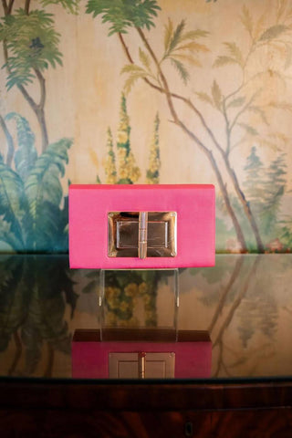 Lillian Clutch - Pink Faille