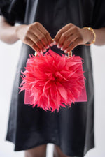 Pink Faille Lulu with Gold Handle Handbag - Gold Charms