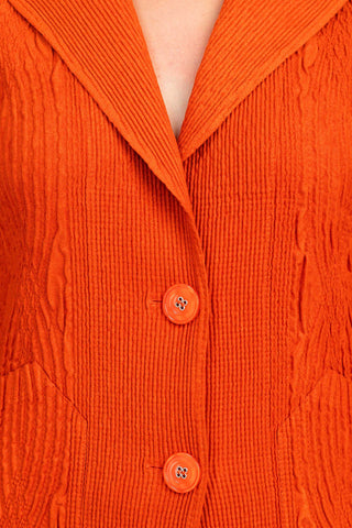 Flair Notched Collar Long Sleeve 2 Button Closure Solid Faux Suede Jacket - By Baano