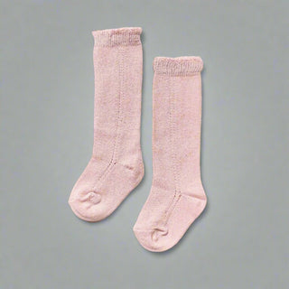 LLB Eyelet Knee High Socks (2 pairs in each order) - Glamourous Grace
