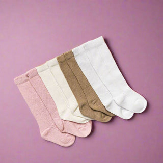 LLB Eyelet Knee High Socks (2 pairs in each order) - Glamourous Grace
