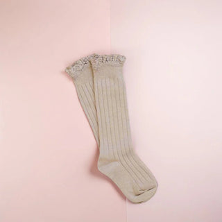 LLB Lace Top Knee High Socks (2 pairs in each order) - Glamourous Grace