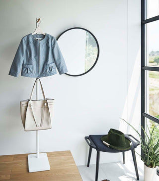 Coat Rack (63.98" H)  - Steel + Wood - By Baano