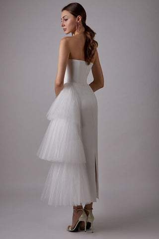 Love You Always Strapless Bustier Midi Dress - By Baano
