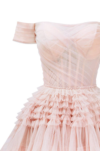Love You So Off-The-Shoulder Frill-Layered Maxi Dress - By Baano