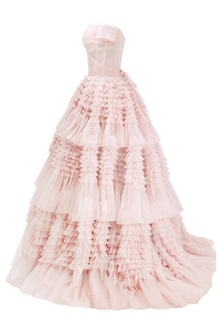 Love You So Off-The-Shoulder Frill-Layered Maxi Dress - By Baano
