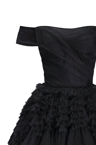 Love You So Off-The-Shoulder Frill-Layered Maxi Dress - By Baano