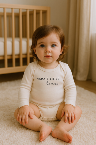 Mama's Little Love Organic Cotton Baby Bodysuit Long Sleeve