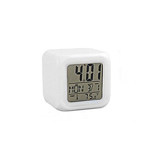 Luminous Alarm Clock Multifunctional White Screen Color Changing Bedroom Night Light Touch Control Bedside Lamp Dimmable Multi-Color Changing Gift Ideas Colorful Decompression Digital Accessories Stevvex