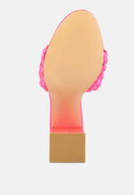 Lust Look Braided Satin Block Sandals