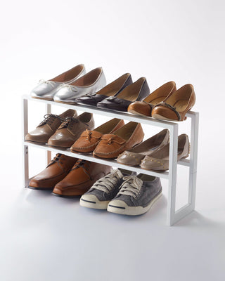 Two-Tier Expandable Shoe Rack (12" H)  - Steel - By Baano