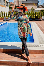 Woven Black Burkini Modest Swimwear R2302 Marina Modest