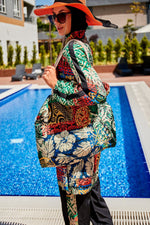 Woven Black Burkini Modest Swimwear R2302 Marina Modest