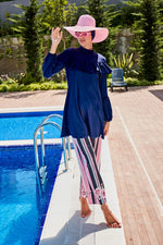 Lycra Navy Burkini Modest Swimwear M2012 - By Baano
