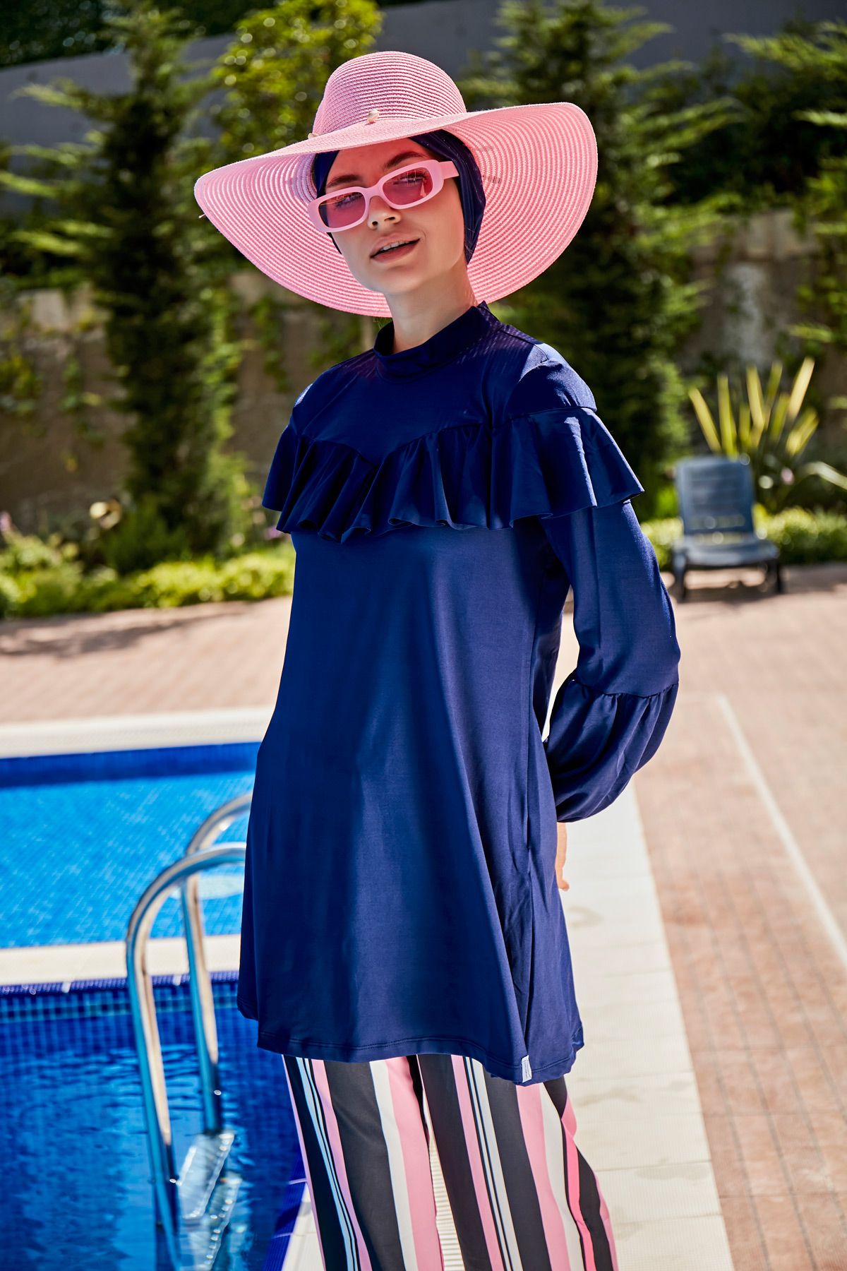 Lycra Navy Burkini Modest Swimwear M2012 - By Baano