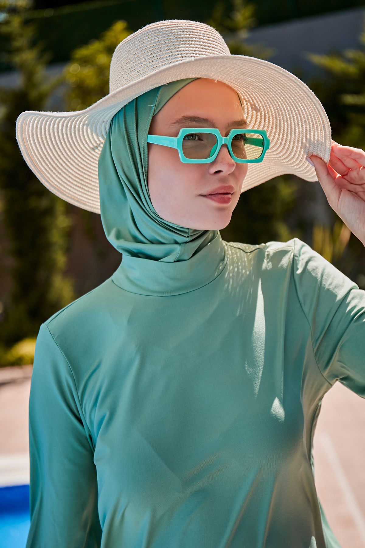 Lycra Green Burkini Modest Swimwear M2227 - By Baano