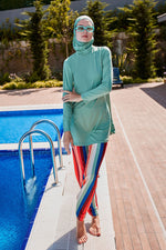 Lycra Green Burkini Modest Swimwear M2227 - By Baano