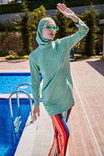 Lycra Green Burkini Modest Swimwear M2227 - By Baano