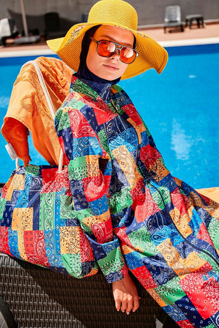 Woven Navy Burkini Modest Swimwear R2319 - By Baano