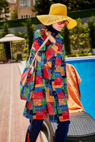 Woven Navy Burkini Modest Swimwear R2319 - By Baano