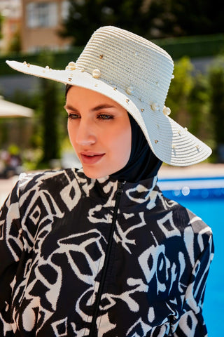 Patterned Full Coverage Modest Swimsuit R2303 - By Baano