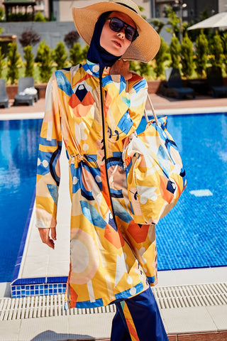 Woven Black Burkini Modest Swimwear R2313 - By Baano