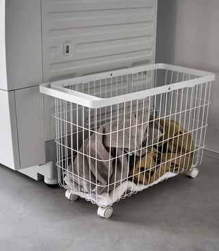 Rolling Wire Basket (14.8" H)  - Steel - By Baano