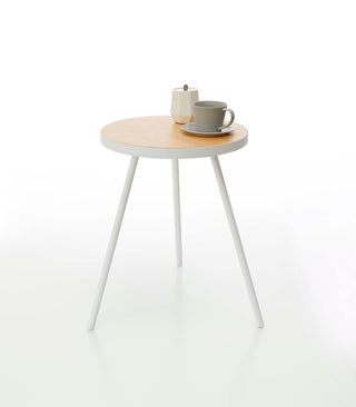 Side Table (20" H)  - Steel + Wood - By Baano