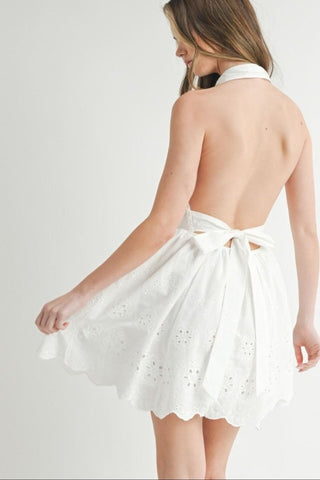 Eyelet Halter Dress