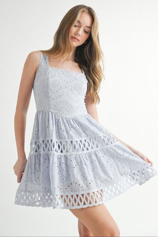 Flared Eyelet Dress