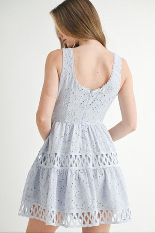 Flared Eyelet Dress